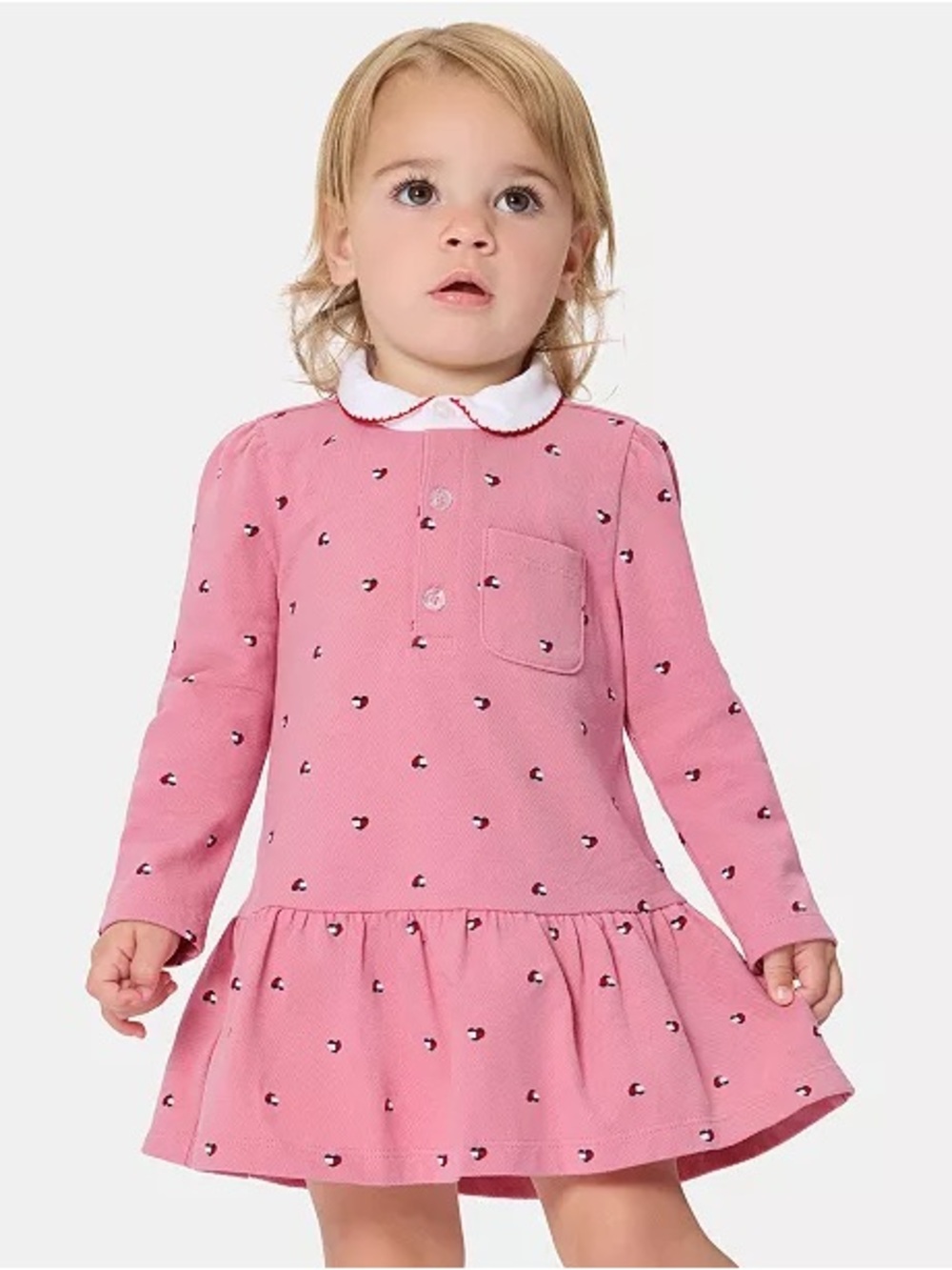Tommy Hilfiger Baby Girls' Long-Sleeve Dress and Bloomers, 2-Piece Set; 24 mo